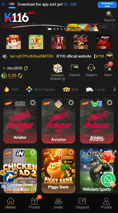 k116 game 